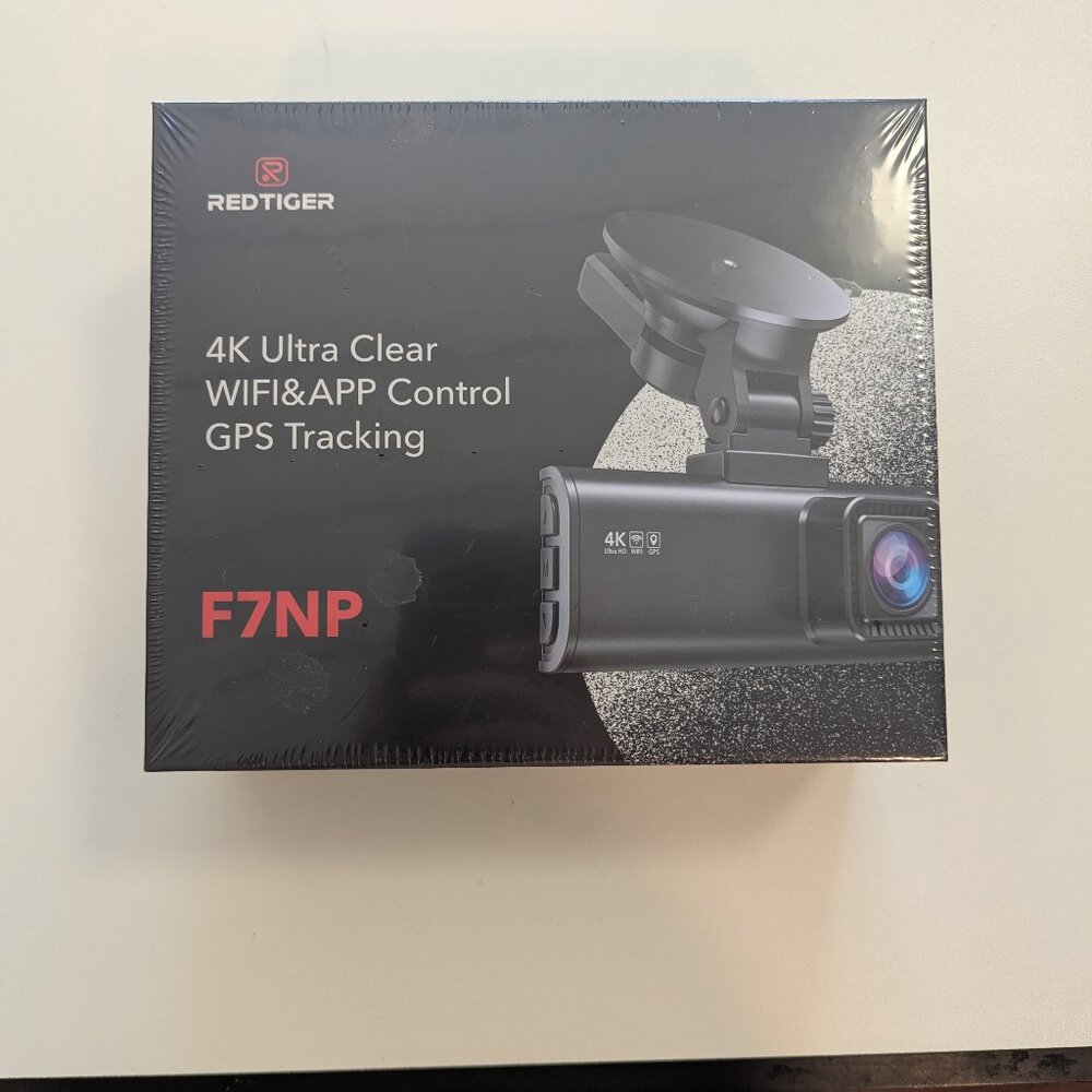 REDTIGER Dash Cam Front and Rear - Full HD w/ 32GB SD Card, Wi-Fi GPS - NEW